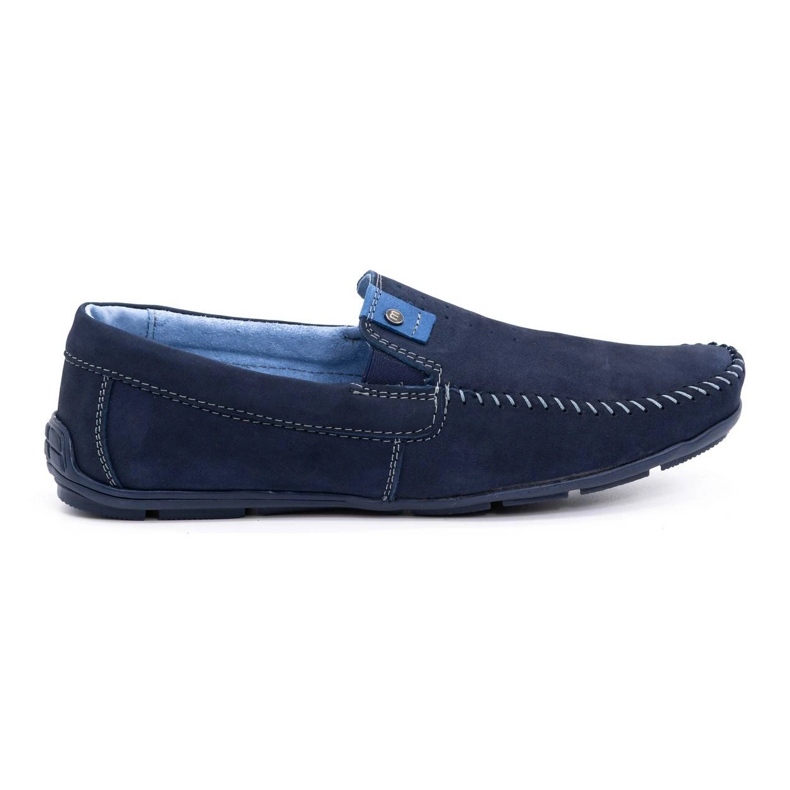 Olivier Herren-Lederslipper 937MA marineblau