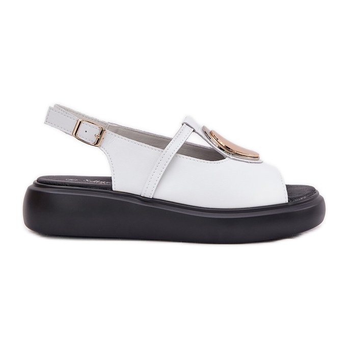 S.Barski Leder elegante Frauen Sandalen S. Barski GR51-603 Weiß