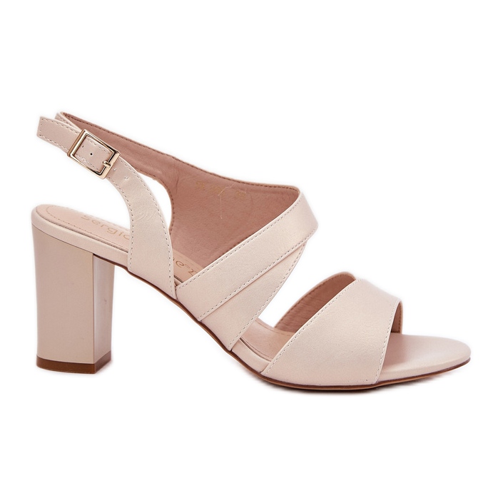 Frauensandalen auf dem Sergio Leone SK866 BEGE -Fähigkeit beige