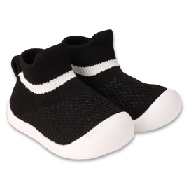 Befado Babyschuhe 002P072 elastische schwarze Sohlen