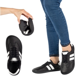 Joker Barfuß Frauen minimalistische Schuhe aus natürlichen Leder 908J Schwarz