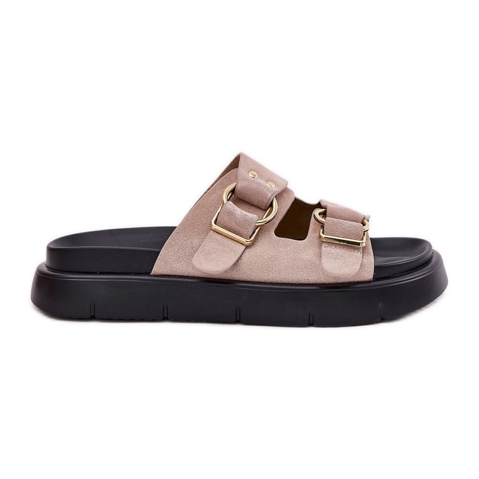 Frauen Wildleder Flip Flops mit dekorativem Big Star RR274659 Klemmen hellrosa
