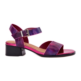 Maciejka N6802-15 Leder Fußball Sandalen rosa