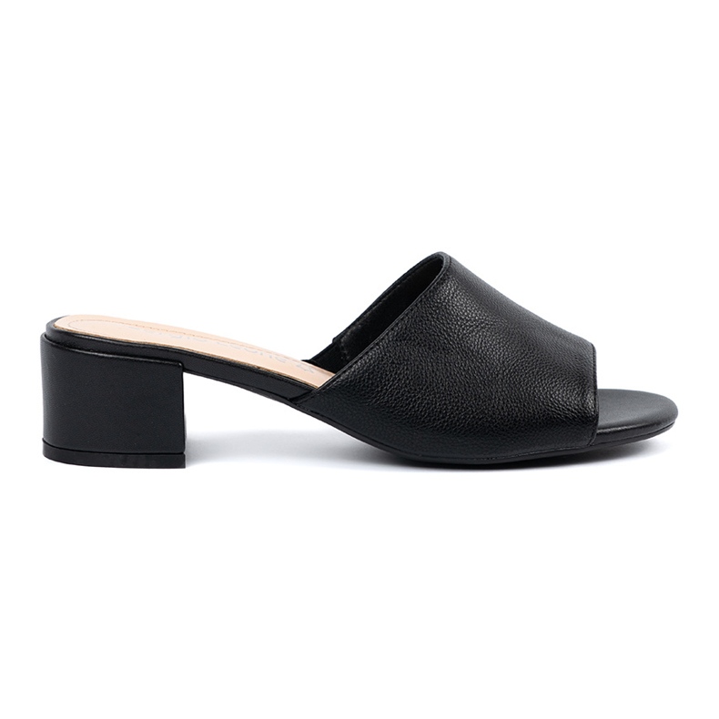 Sergio Leone Damen-Flip-Flops mit niedrigem Absatz schwarz