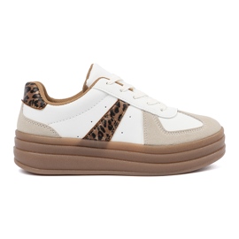 Shelvt Frauen Sportschuhe dickerer Boden weiß