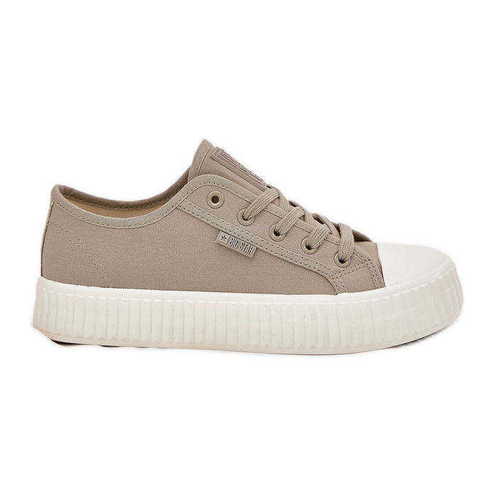Materielle Frauen -Sneaker auf der Big Star RR274779 Grey Plattform grau