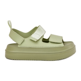 Inna Frauensandalen auf der Plattform mit Klettwäldern Grün