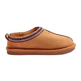Wildlederschuhe für Frauen mit Pelge beige-camel