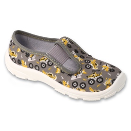 Befado Kinderhausschuhe mit Gummibändern 975X192 grau