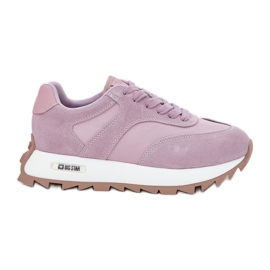 Big Star Wildleder-Turnschuhe auf dem großen Star der Frauen RR274900 Frauenplattform Hi-polish Violet System lila