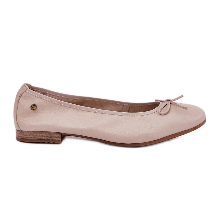Frauen-Leder-Ballerinas Maciejka P6800-04 Beige