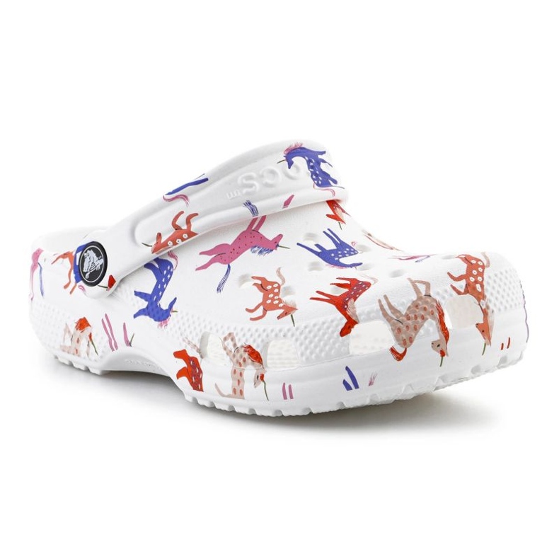Crocs Classic Character Print Clog 209695-9CD Flip-Flops weiß Crocs Classic Character Print Clog 209695-9CD Flip-Flops weiß