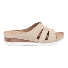 Shelvt Beige Flip Flops für Frauen