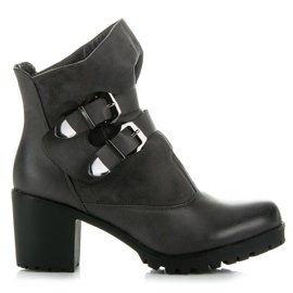 Vinceza Hohe Stiefel mit Klettverschluss grau