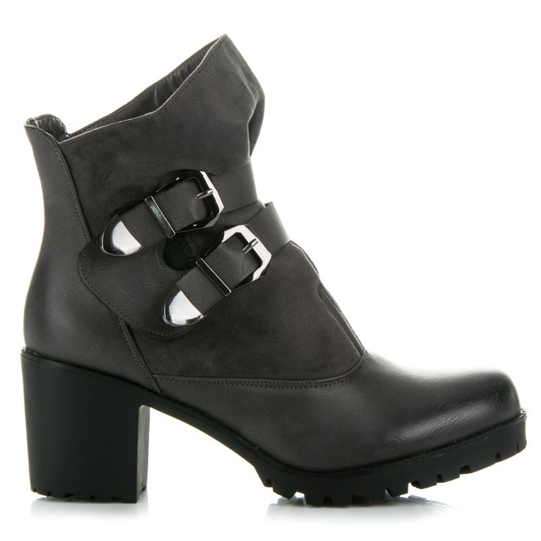 Vinceza Hohe Stiefel mit Klettverschluss grau