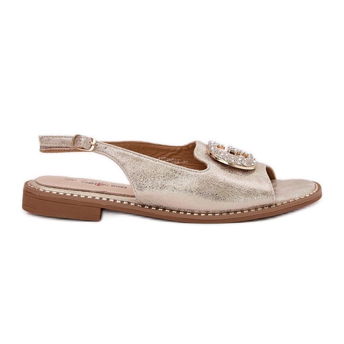 S.Barski Frauensandalen mit einem dekorativen Detail von S. Barski KV51-081 PLN golden