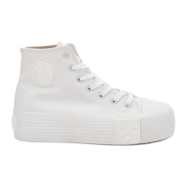 Frauen -Sneaker auf der Plattform Big Star RR274743 Weiß