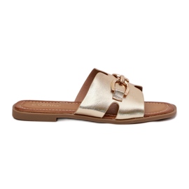 EVento Flat Flip Flops für Frauen mit einem dekorativen goldenen Detail