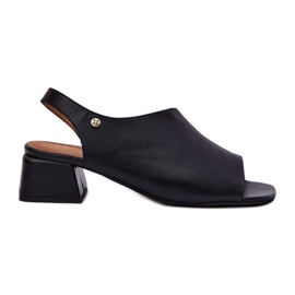 Frauen Ledersandalen auf Maciejka 06975-01 Schwarz