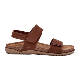 Frauen Ledersandalen inblu aa0001ki Kamel braun