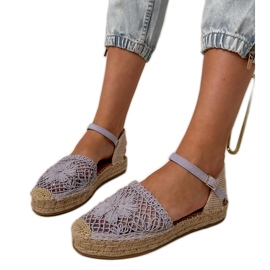 Openwork Espadrilles lila Sandalen