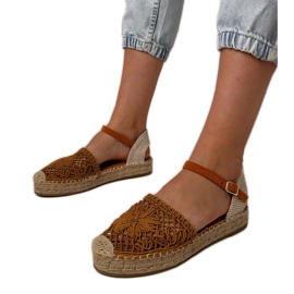 Brown Espadrilles Openwork Sandalen braun