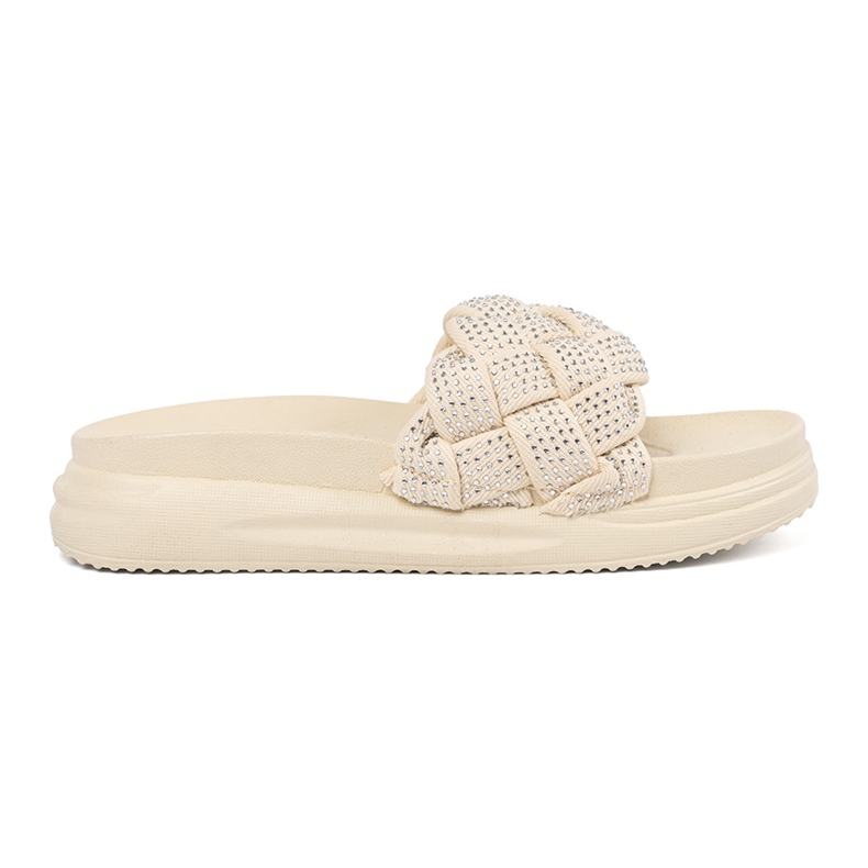 Seastar Leichte beige Flip Flops mit Kristallen
