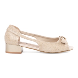 Goodin Goldene Schuhe mit nackten Fingern