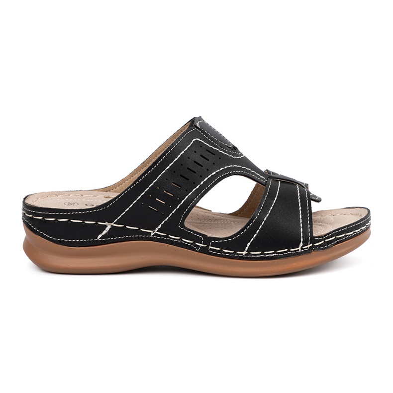 Schwarze Damenpantoffeln