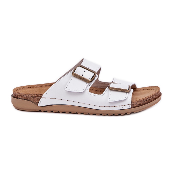Lederflip flops mit Inblu aa0002ko weiß