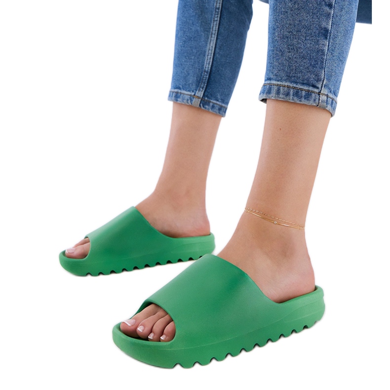 Gummi -Gummi -Flip -Flops für Frauen grün
