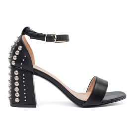 Shelvt Schwarze High Heels mit Stollen