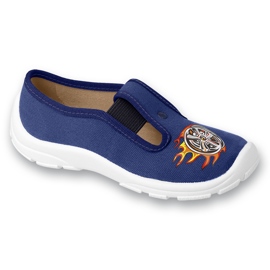 Befado Boys Pantoffeln 975x200 mit Anwendung blau