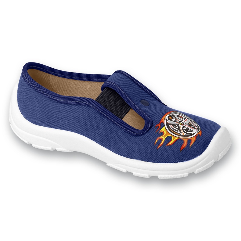 Befado Boys Pantoffeln 975x200 mit Anwendung blau