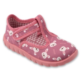 Befado Kinderantschetten 627p005 Pink Teddybär rosa