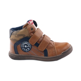 American Club Sport mit einem amerikanischen 16213 Ledereinsatz marineblau braun