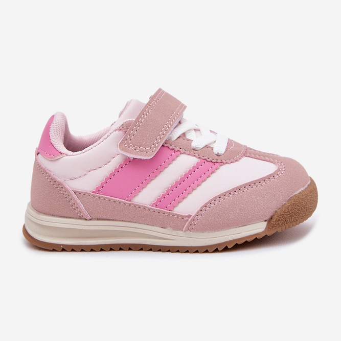 Kinder -Turnschuhe Sportschuhe mit rosa Klettverschluss