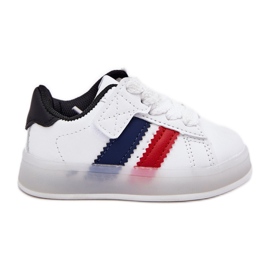 Kinder -Turnschuhe Sportschuhe mit einer leuchtenden weißen und weißen Sohle