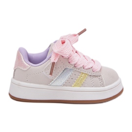 Turnschuhe Sneakers Sport Sport Multikolor -Klettverschluss beige