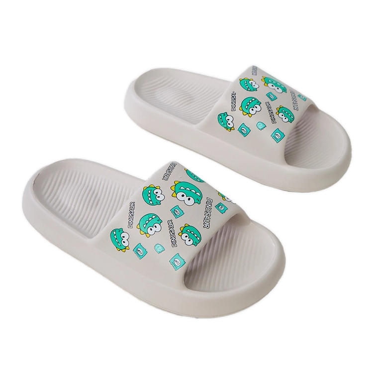 Graue Kinderflip -Flops mit Druck
