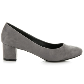 Vices New Collection Klassische Wildleder Pumps grau
