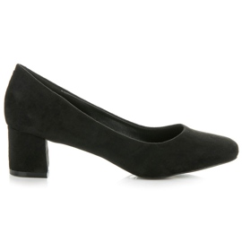 Vices New Collection Klassische Wildlederpumps schwarz