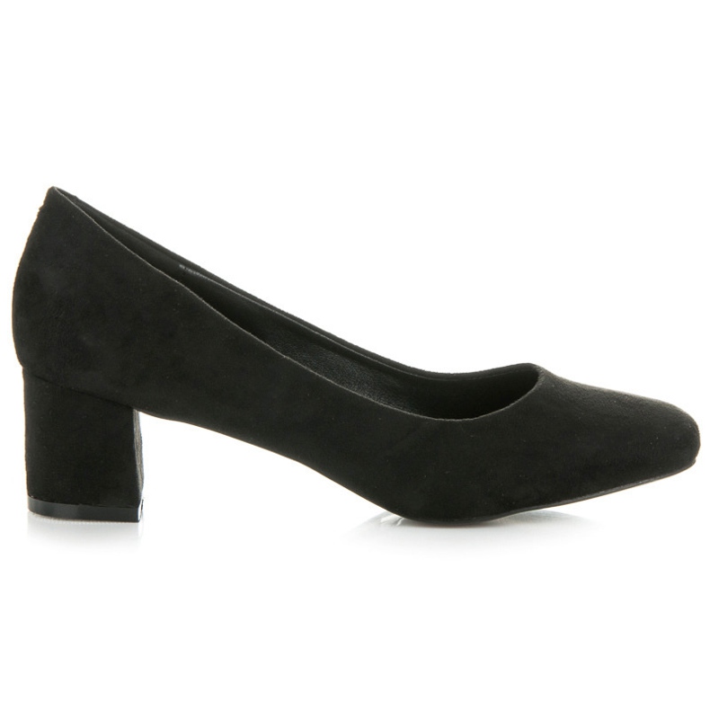 Vices New Collection Klassische Wildlederpumps schwarz