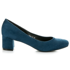 Vices New Collection Klassische Wildleder Pumps blau