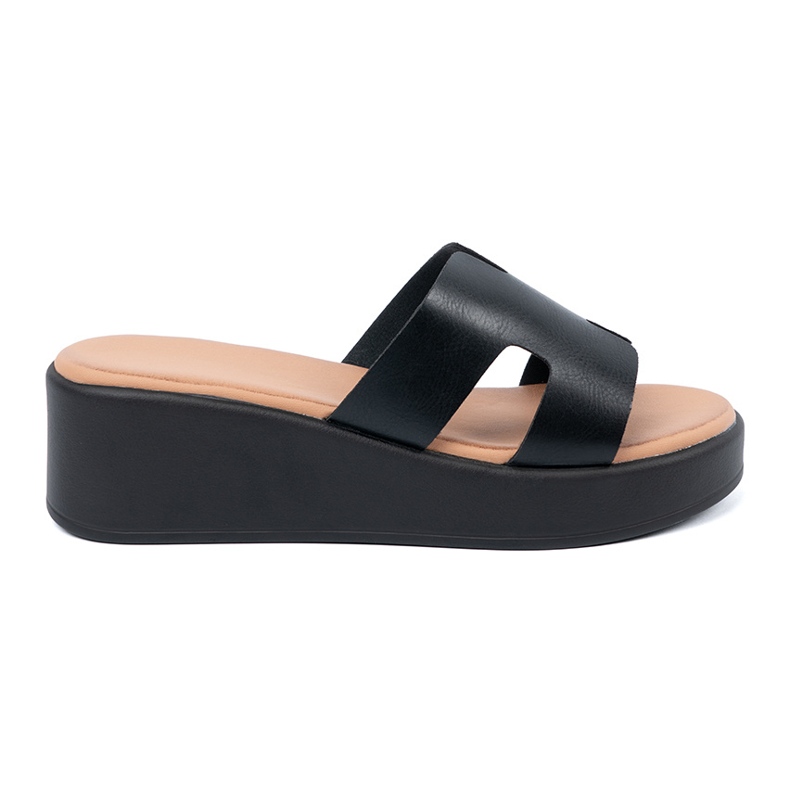 Seastar Schwarze Plattformpantoffeln für Frauen