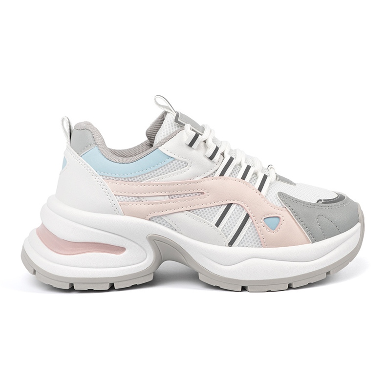 Sportschuhe für Pastell Frauen auf der Plattform rosa