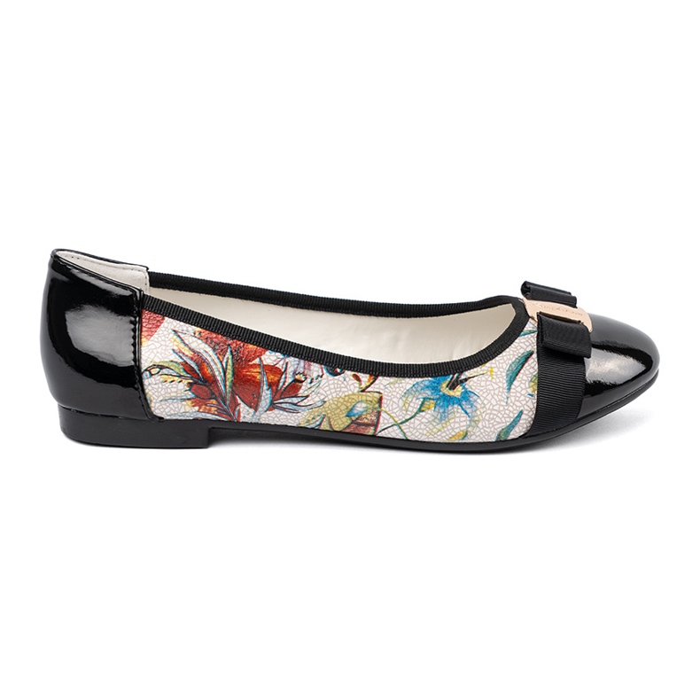 Goodin Schwarze und schwarze Ballerinas mit Blumen