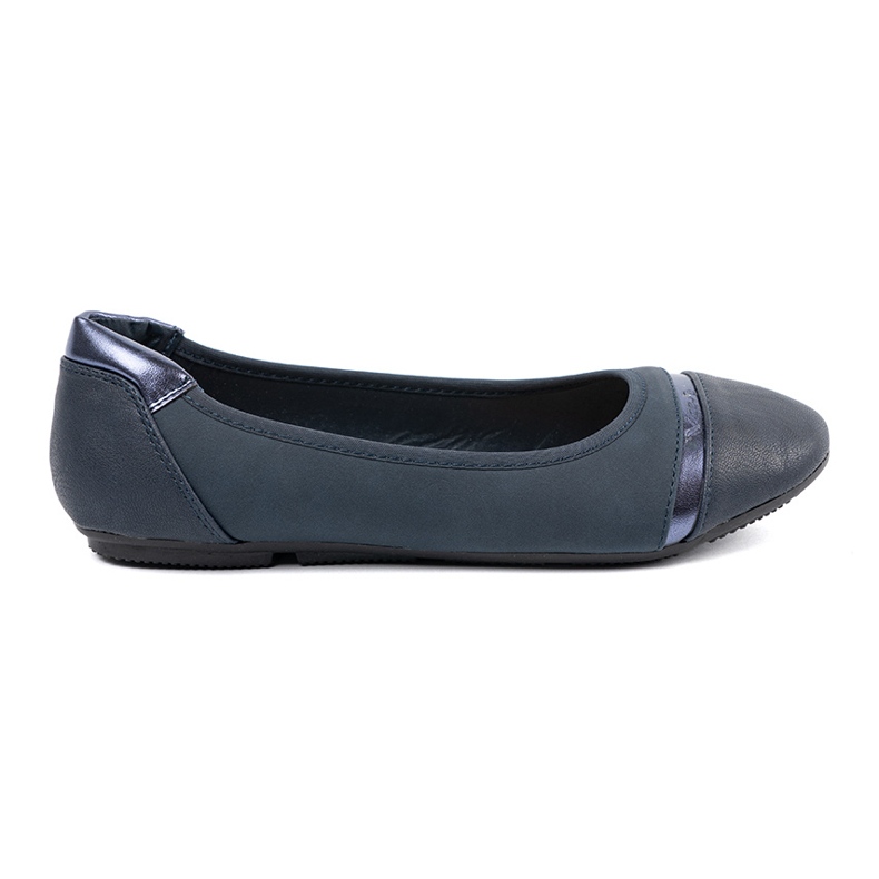 Shelvt Marine Blue Ballerinas