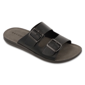 Befado Herrenleder Flip Flops 158m025 Schwarz