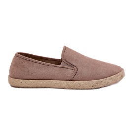 Espadrilles Herren -Turnschuhe mit Öko -Wildleder dunkler Beige